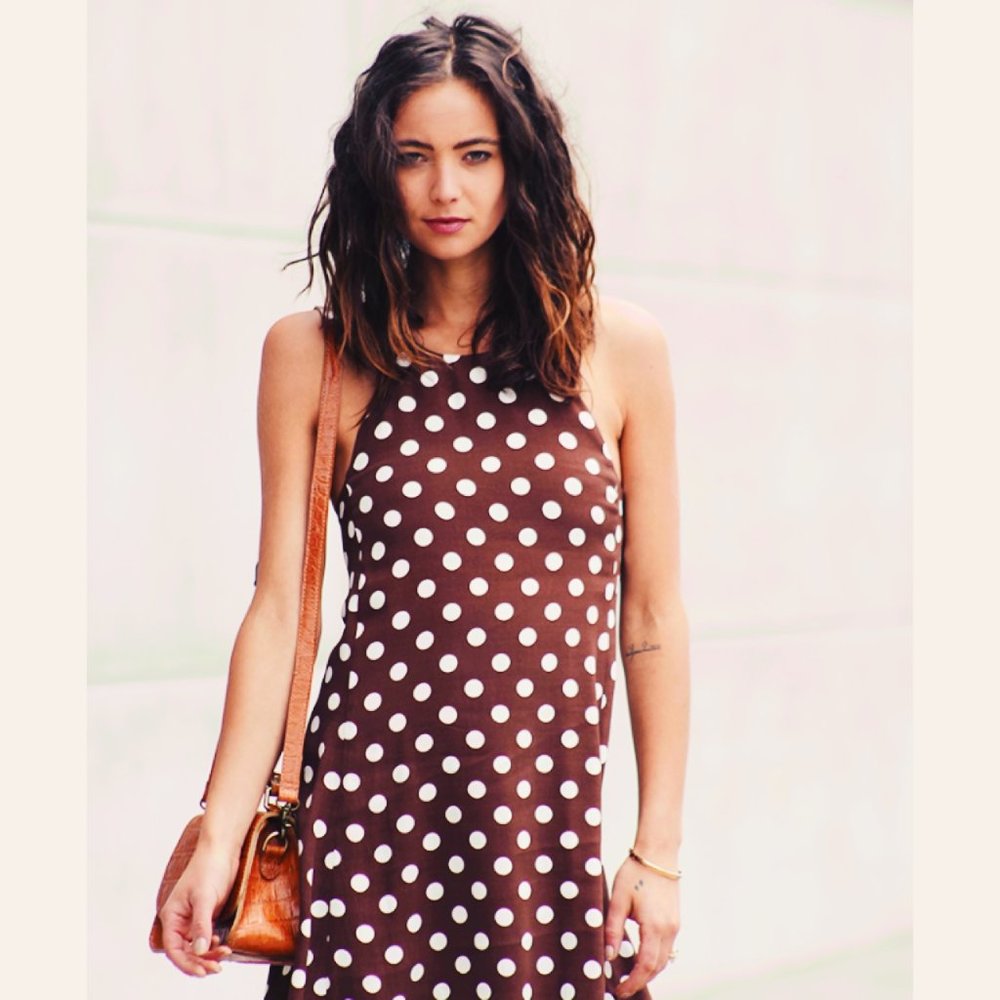 PRETTY WOMAN Polka Dot Slip Dress NWOT